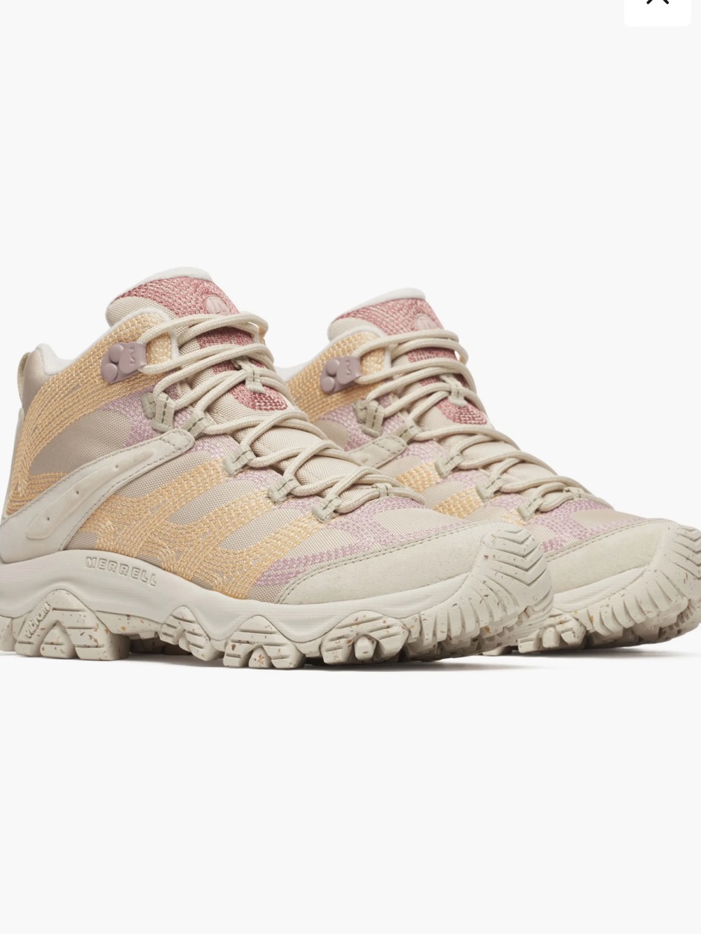 Merrell Moab 3 mid stitch women size 11 Beige Pink &  Trail Mid-Top Hiking Shoes